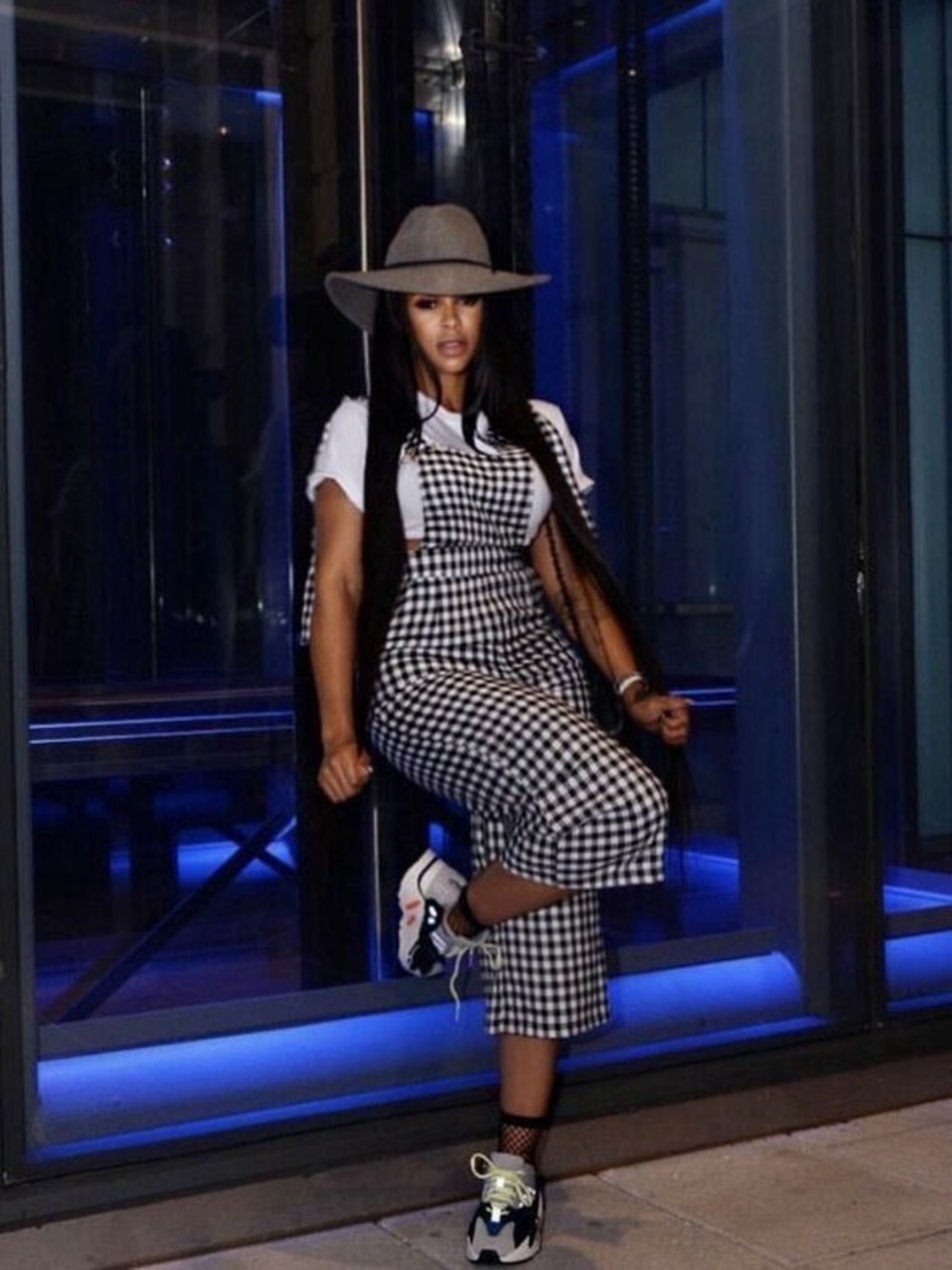Black and White Gingham Jumpsuit size XS / S